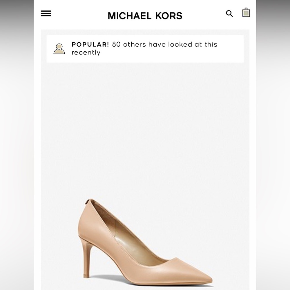 7.5 Michael Kors Flex Leather Pump